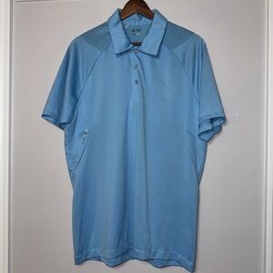Adidas Golf Climacool Men SZ M BLUE Polo Shirt EUC Performance Modern‎ Formotion